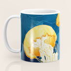 Yellow Metallic Jellyfish Coffee Mug Gallery Image 3