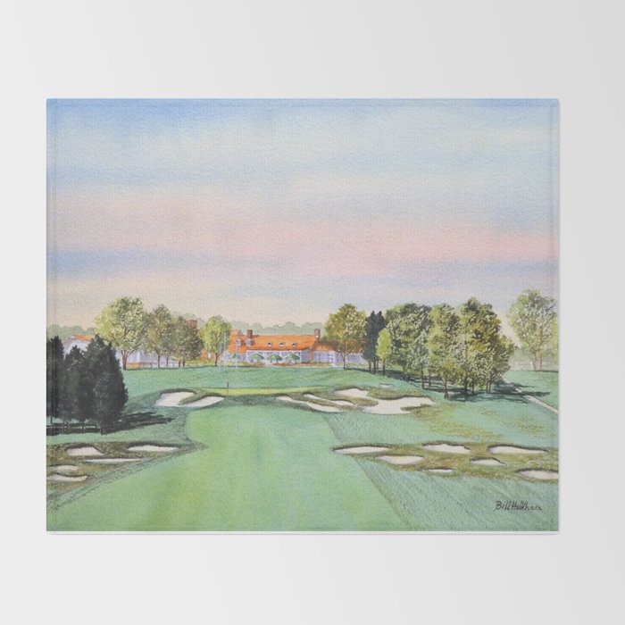 Bethpage State Park Golf Course Throw Blanket Gallery Image 2