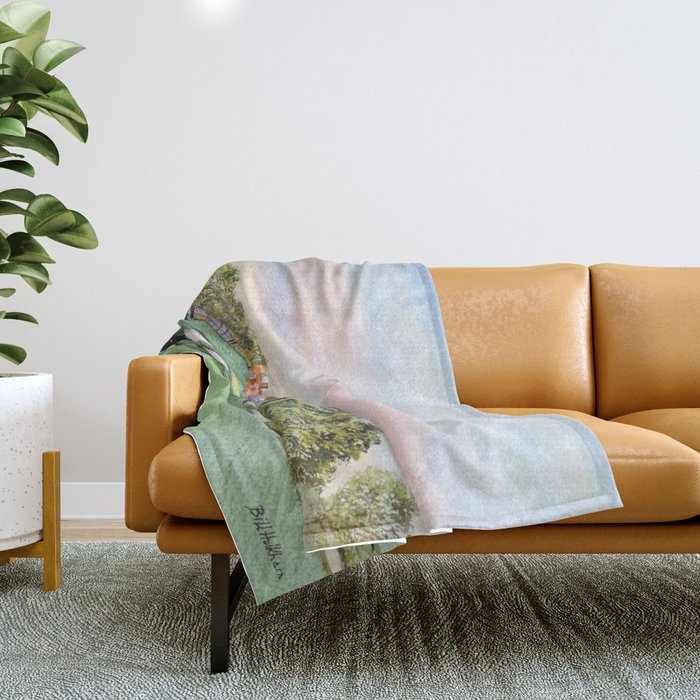 Bethpage State Park Golf Course Throw Blanket Gallery Image 1