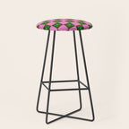 Billie - Floral Checker Stool Gallery Image 1