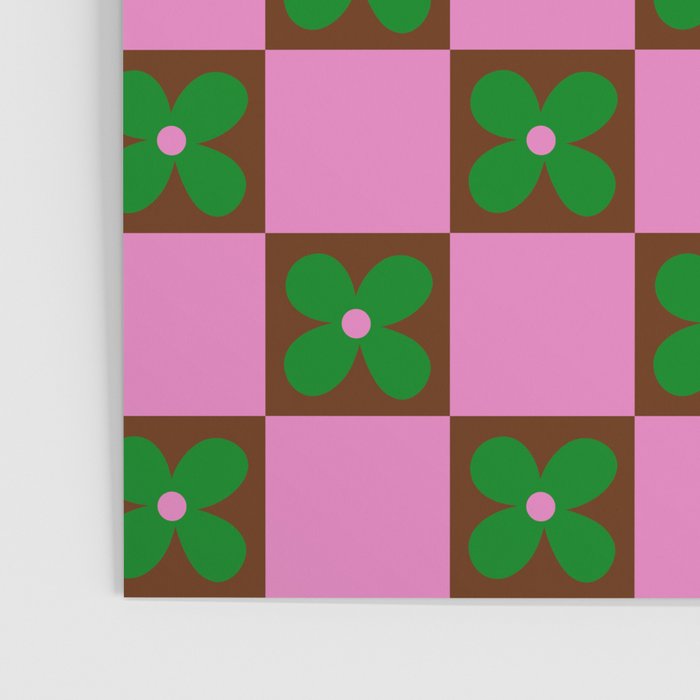 Billie - Floral Checker Poster Gallery Image 3
