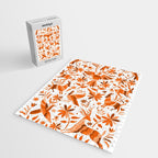 Mexican Otomí Design in Orange Color by Akbaly Jigsaw Puzzle Gallery Image 2