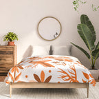 Mexican Otomí Design in Orange Color by Akbaly Comforter Gallery Image 3