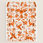 Mexican Otomí Design in Orange Color by Akbaly Jigsaw Puzzle Gallery Image 1