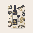Snakes & Wines, Not Quite Sure If There Were Ladders | Animals Whimsical Drinking Party, Quirky Illustration Line Drawing Wine Alcohol, Vines Game Mystery Sketch Bath Mat Gallery Image 1