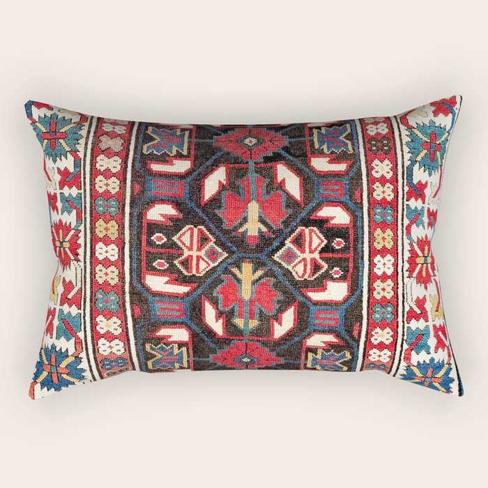 Karabagh Azerbaijan South Caucasus Rug Print Rectangular Pillow Gallery Image 2