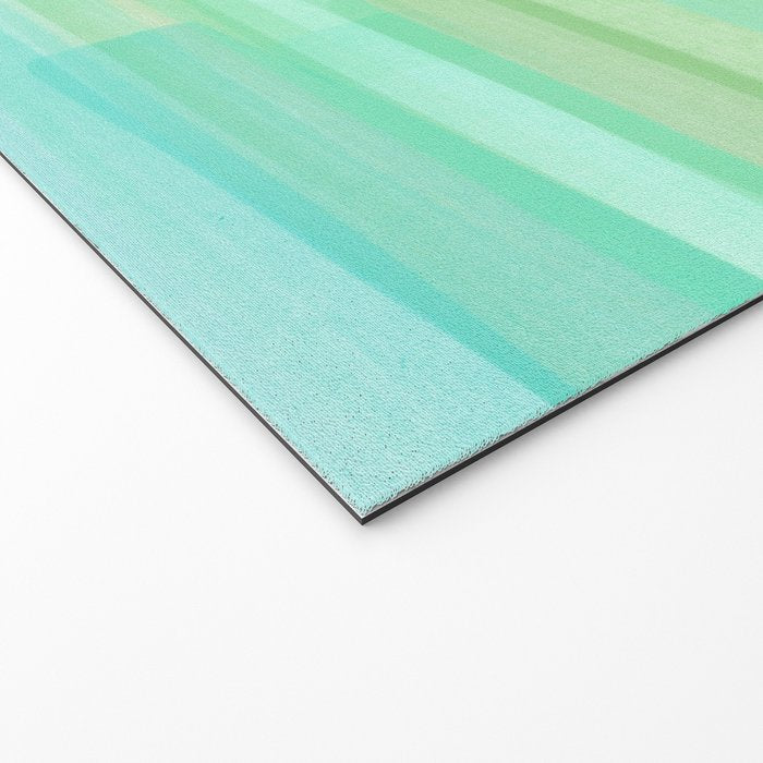 Abstract Watercolor Waves in Ocean Teal Welcome Mat Gallery Image 2