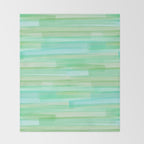 Abstract Watercolor Waves in Ocean Teal Throw Blanket Gallery Image 2