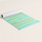 Abstract Watercolor Waves in Ocean Teal Yoga Mat Gallery Image 2