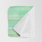 Abstract Watercolor Waves in Ocean Teal Throw Blanket Gallery Image 3