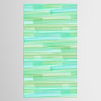 Abstract Watercolor Waves in Ocean Teal Tablecloth Gallery Image 2
