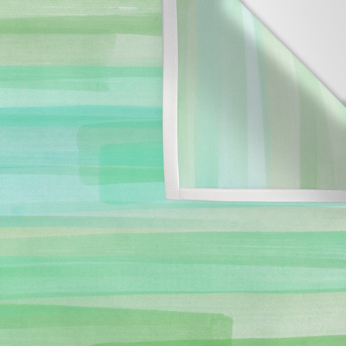 Abstract Watercolor Waves in Ocean Teal Wall Tapestry Gallery Image 3