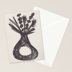 Charcoal florals #1 Stationery Card Gallery Image 2