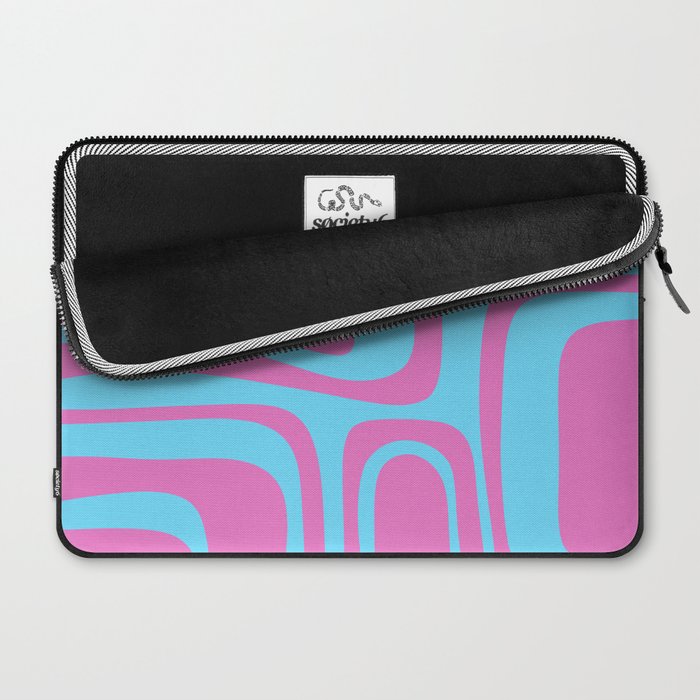 Vaporwave Pink and Blue Retro 80s Palm Springs Abstract Pattern Laptop Sleeve Gallery Image 2