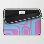 Vaporwave Pink and Blue Retro 80s Palm Springs Abstract Pattern Laptop Sleeve Gallery Image 2