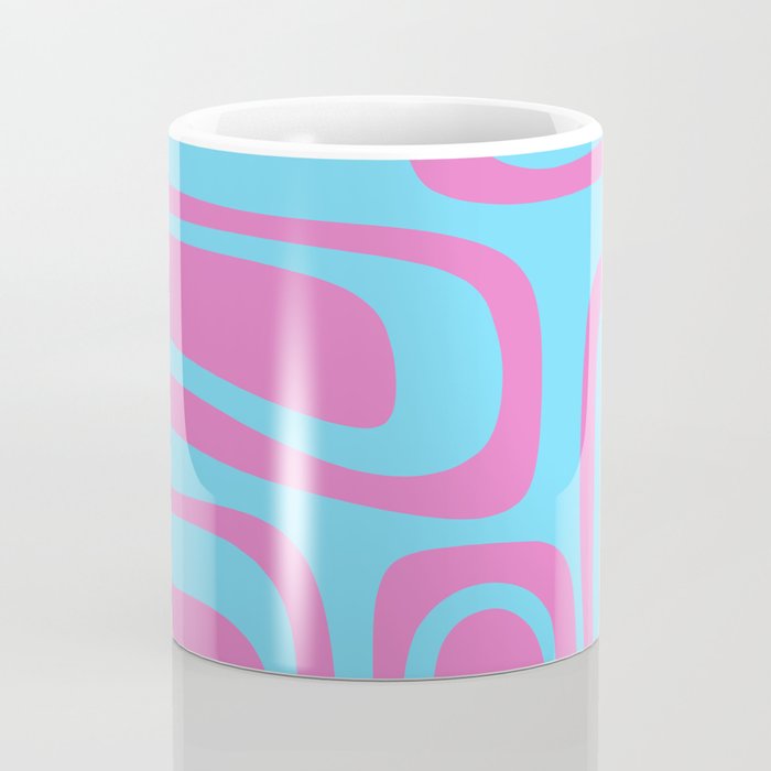 Vaporwave Pink and Blue Retro 80s Palm Springs Abstract Pattern Coffee Mug Gallery Image 4
