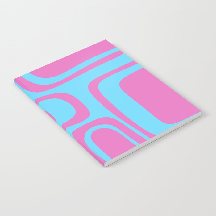 Vaporwave Pink and Blue Retro 80s Palm Springs Abstract Pattern Notebook Gallery Image 2