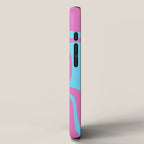 Vaporwave Pink and Blue Retro 80s Palm Springs Abstract Pattern iPhone Case Gallery Image 2