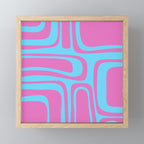 Vaporwave Pink and Blue Retro 80s Palm Springs Abstract Pattern Mini Art Print Gallery Image 1