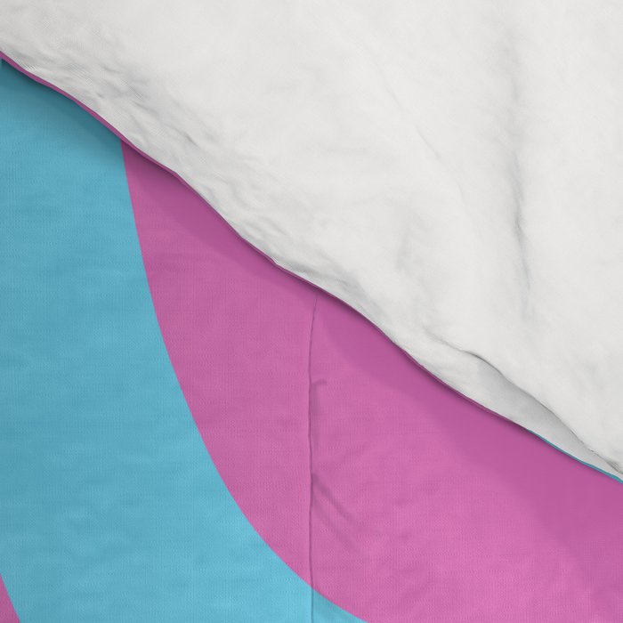 Vaporwave Pink and Blue Retro 80s Palm Springs Abstract Pattern Comforter Gallery Image 4
