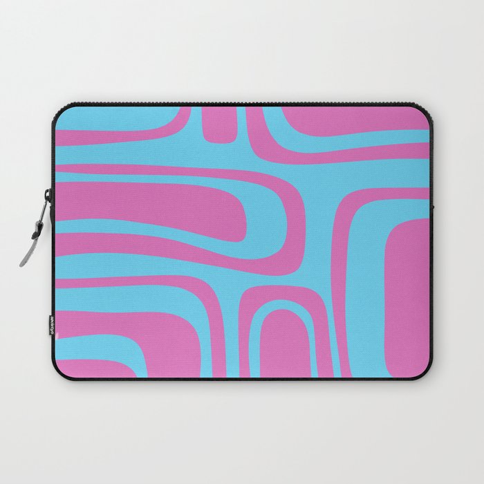 Vaporwave Pink and Blue Retro 80s Palm Springs Abstract Pattern Laptop Sleeve Gallery Image 1