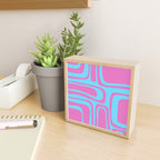 Vaporwave Pink and Blue Retro 80s Palm Springs Abstract Pattern Mini Art Print Gallery Image 2