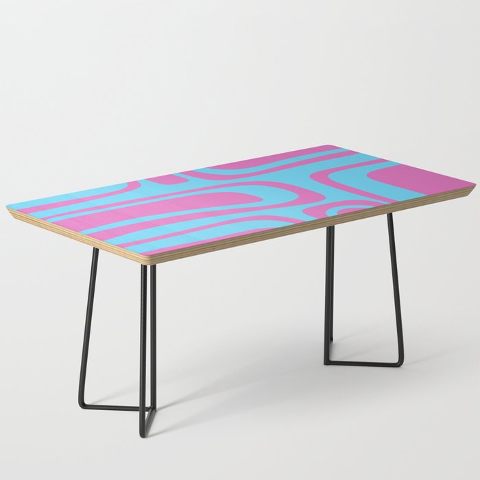 Vaporwave Pink and Blue Retro 80s Palm Springs Abstract Pattern Coffee Table Gallery Image 1