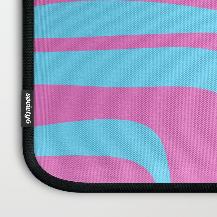 Vaporwave Pink and Blue Retro 80s Palm Springs Abstract Pattern Laptop Sleeve Gallery Image 3