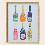 Champagne Bottles - Blue Ver. Serving Tray Gallery Image 1