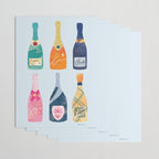 Champagne Bottles - Blue Ver. Wrapping Paper Gallery Image 3