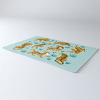 Tigers and tropical leaves. Rug Gallery Image 3