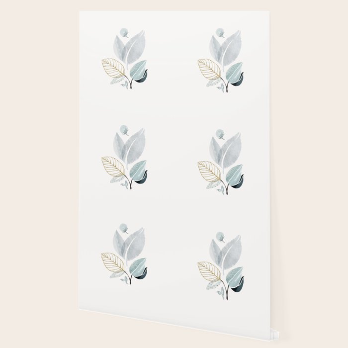 Abstract Botanical Herbs Watercolor Wallpaper Gallery Image 2