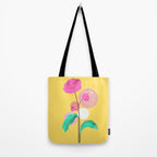 The Rare Bloom, Abstract Nature Floral Graphic, Eclectic Bohemian Modern, Pop of Color Illustration Tote Bag Gallery Image 2