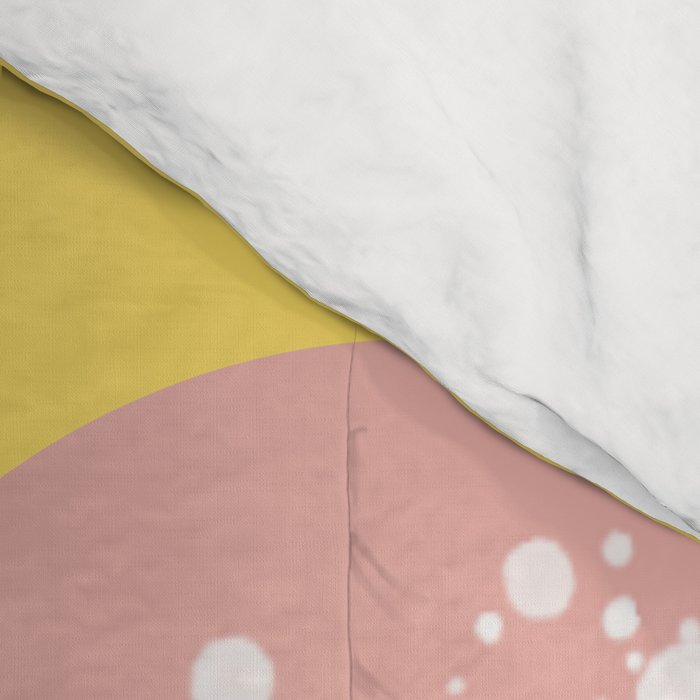 The Rare Bloom, Abstract Nature Floral Graphic, Eclectic Bohemian Modern, Pop of Color Illustration Comforter Gallery Image 4