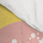 The Rare Bloom, Abstract Nature Floral Graphic, Eclectic Bohemian Modern, Pop of Color Illustration Comforter Gallery Image 4