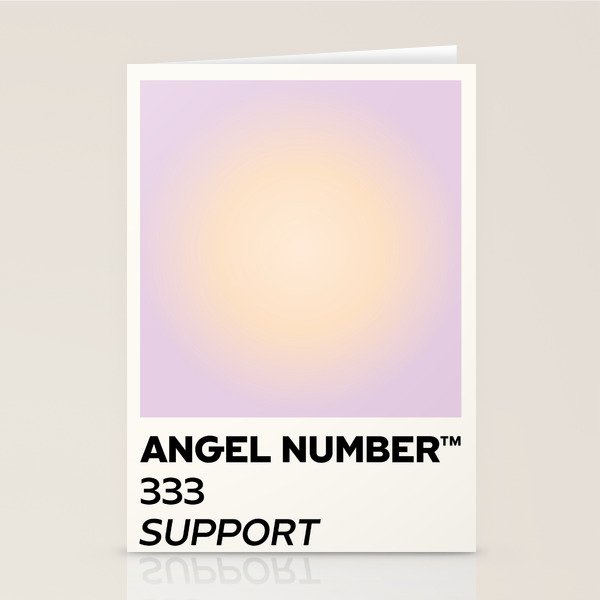 Angel number - 333 - support Stationery Card Gallery Image 1
