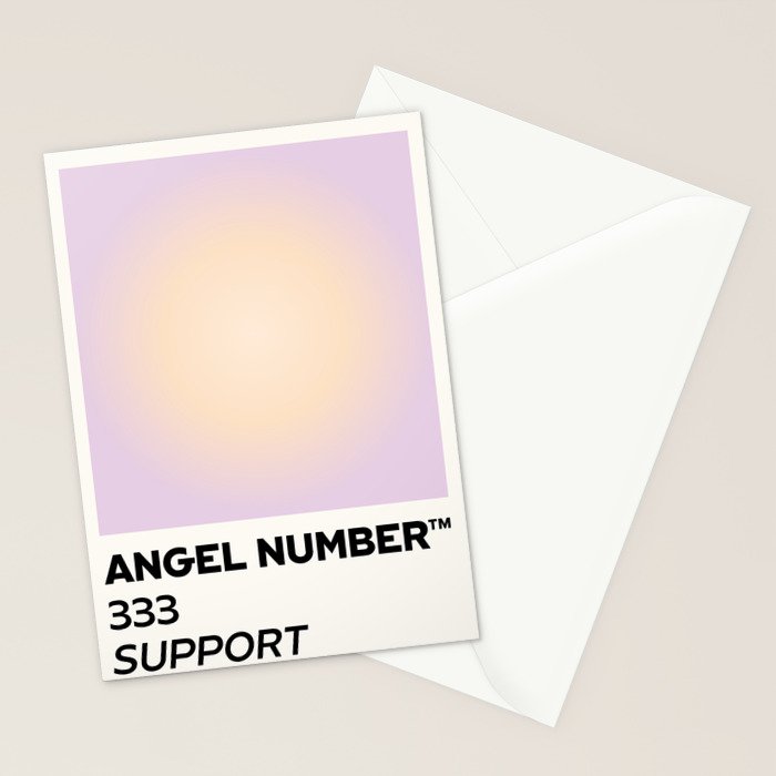 Angel number - 333 - support Stationery Card Gallery Image 2