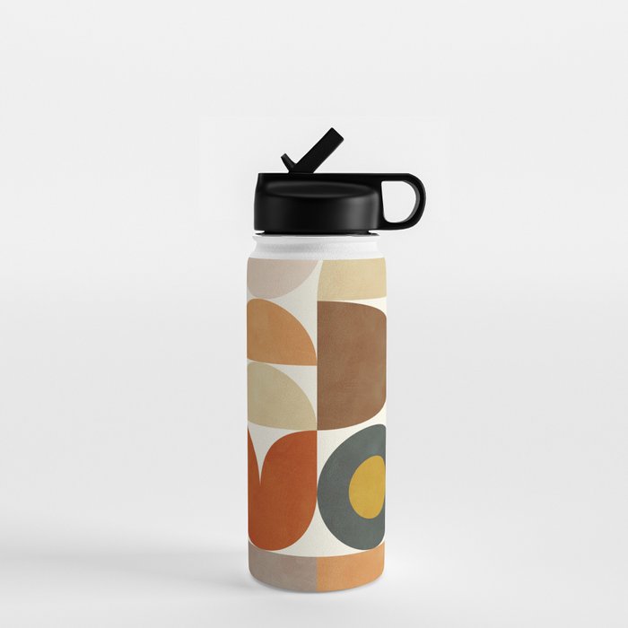 mid century modern spring abstract collection 1 Water Bottle Gallery Image 1