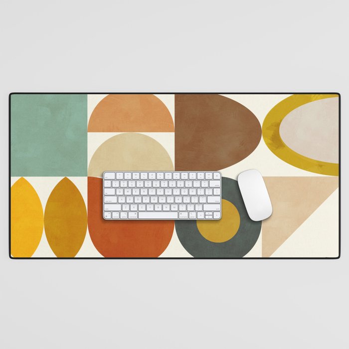 mid century modern spring abstract collection 1 Desk Mat Gallery Image 1