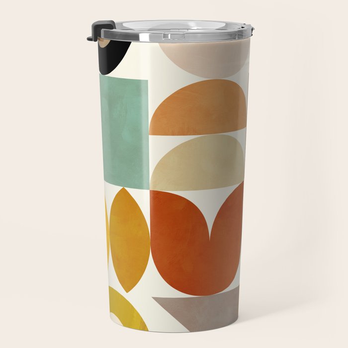 mid century modern spring abstract collection 1 Travel Mug Gallery Image 3