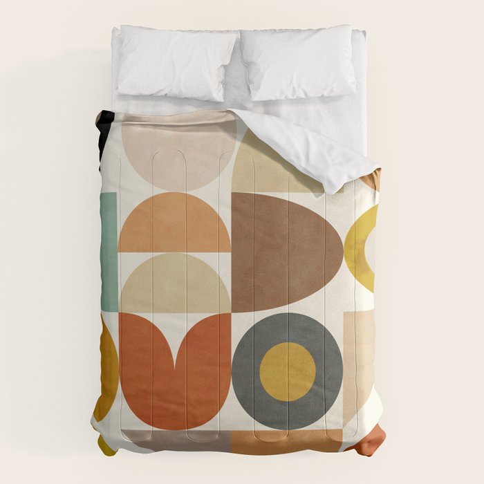 mid century modern spring abstract collection 1 Comforter Gallery Image 1