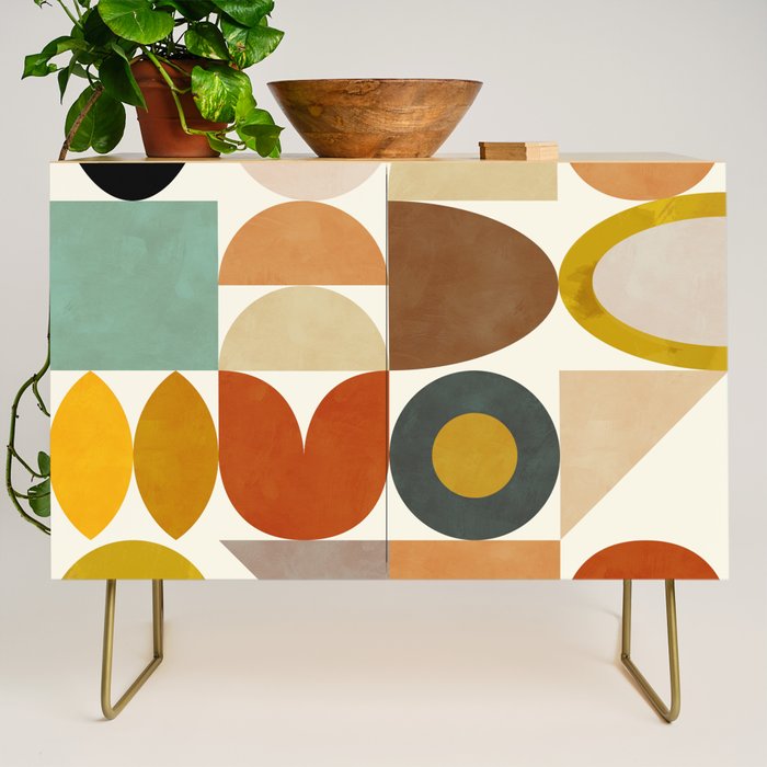 mid century modern spring abstract collection 1 Credenza Gallery Image 1