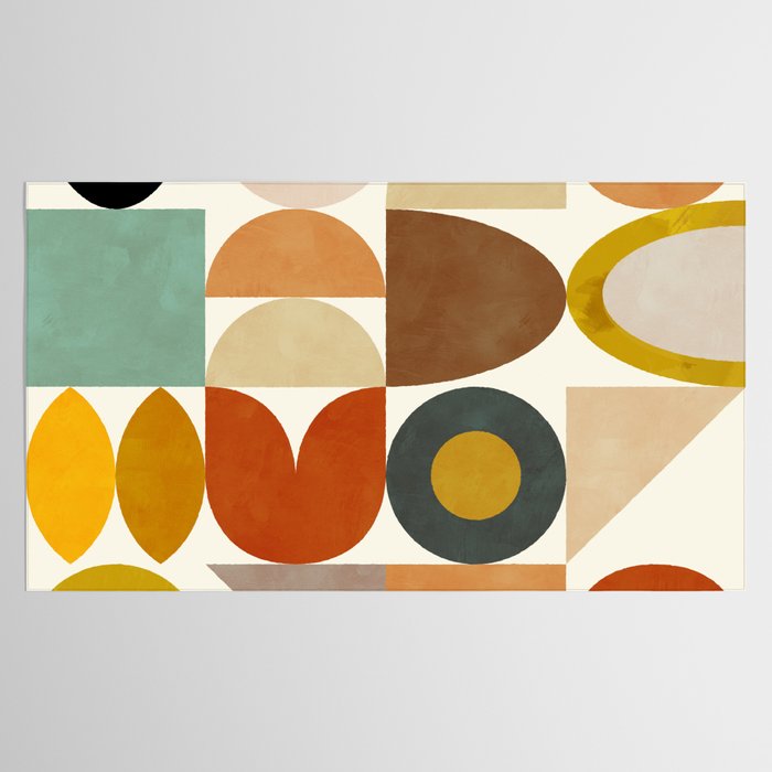 mid century modern spring abstract collection 1 Tablecloth Gallery Image 2