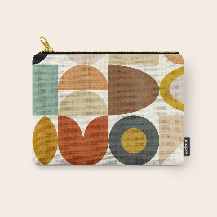 mid century modern spring abstract collection 1 Carry All Pouch Gallery Image 1