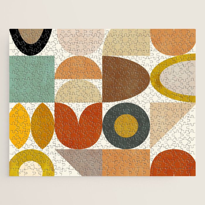 mid century modern spring abstract collection 1 Jigsaw Puzzle Gallery Image 1