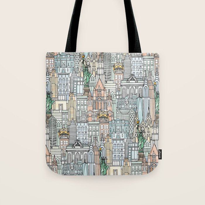 New York watercolor Tote Bag Gallery Image 1