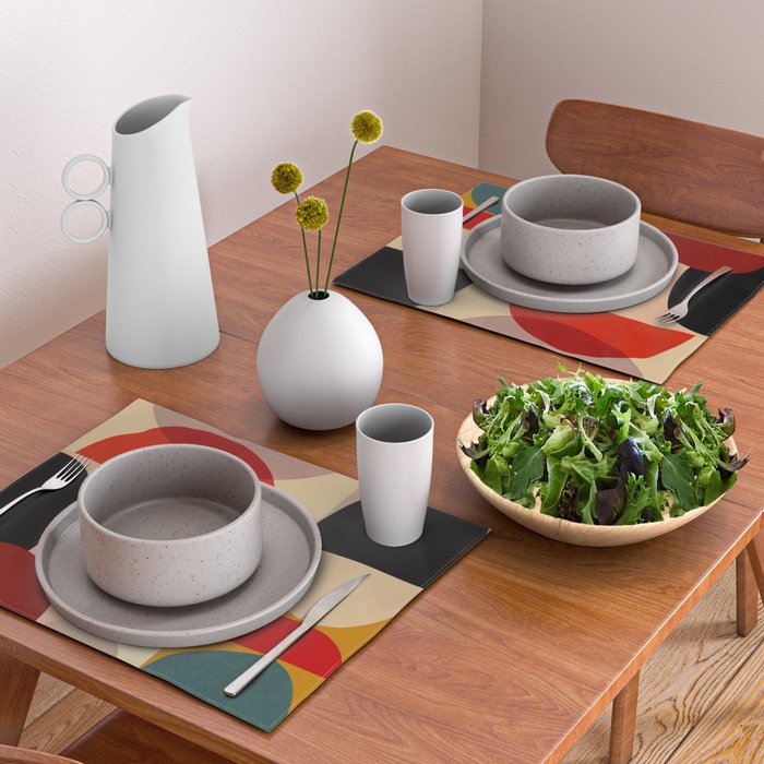 Modern Abstract Mid Century 3 Placemat Gallery Image 2