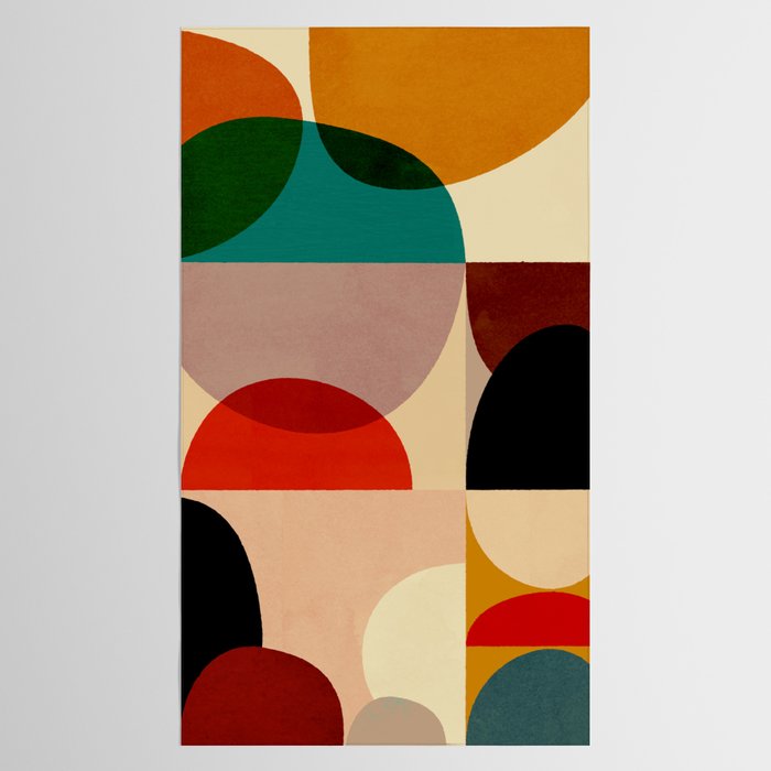 Modern Abstract Mid Century 3 Tablecloth Gallery Image 2