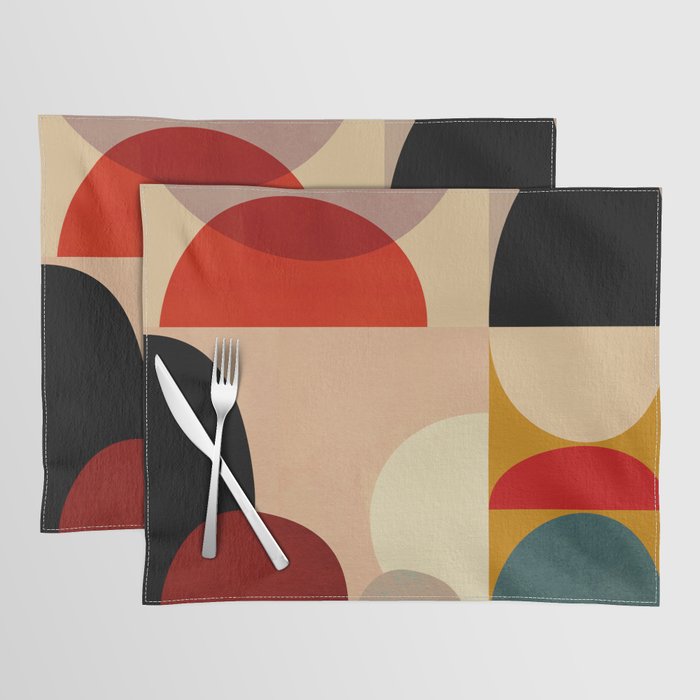 Modern Abstract Mid Century 3 Placemat Gallery Image 1