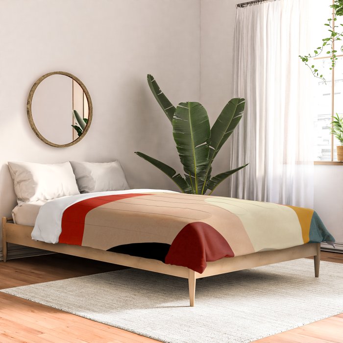 Modern Abstract Mid Century 3 Comforter Gallery Image 2